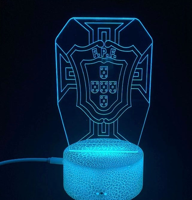 Portugal FPF 3D LED Lamp – Seleção Crest Edition 🇵🇹