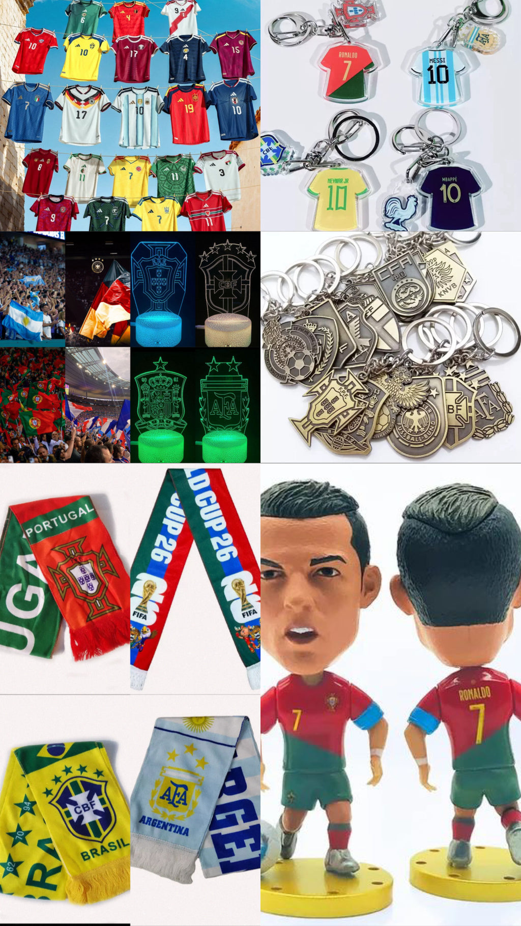 World Cup Fan Box.                             Included(Any Nation Jersey +Led+ Matching Flag+Figure+Nation Scarf+Key Chain)